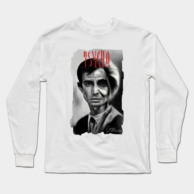 Norman Bates and Mother | Alfred Hitchcock Psycho Movie Long Sleeve T-Shirt by TMBTM